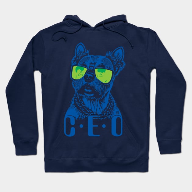 CEO Dog Hoodie by LumpyLintbunny